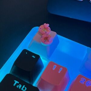 Cute Pink Donut Artisan Keycap, kawaii for OEM switches